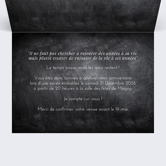 Invitation Anniversaire Adulte Avant-Après