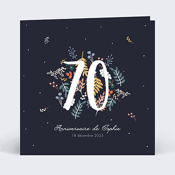 Invitation Anniversaire Adulte Fleurs
