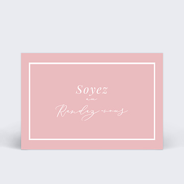 Invitation Anniversaire Adulte Craie Rose