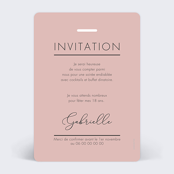 Invitation Anniversaire Adulte Pass VIP