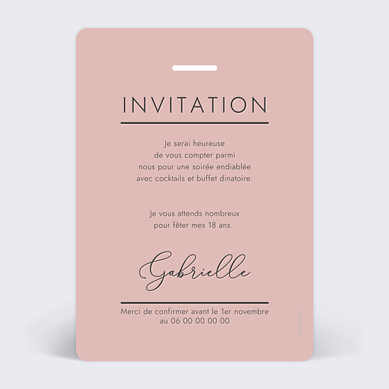 Invitation Anniversaire Adulte Pass VIP