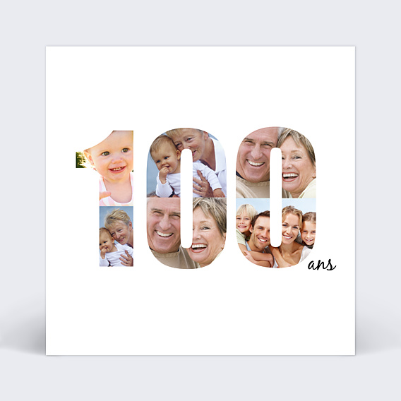 Invitation Anniversaire Adulte 100 ans