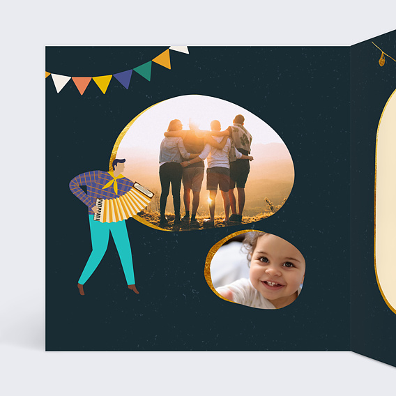 Invitation anniversaire Invitation Fiesta Intérieur Gauche