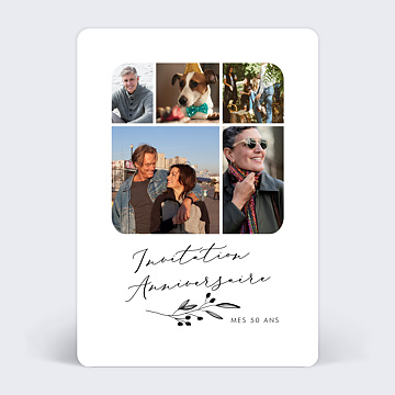 Invitation anniversaire adulte lgante