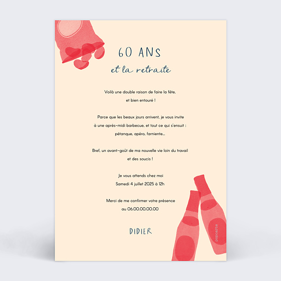 Invitation anniversaire Barbecue Verso