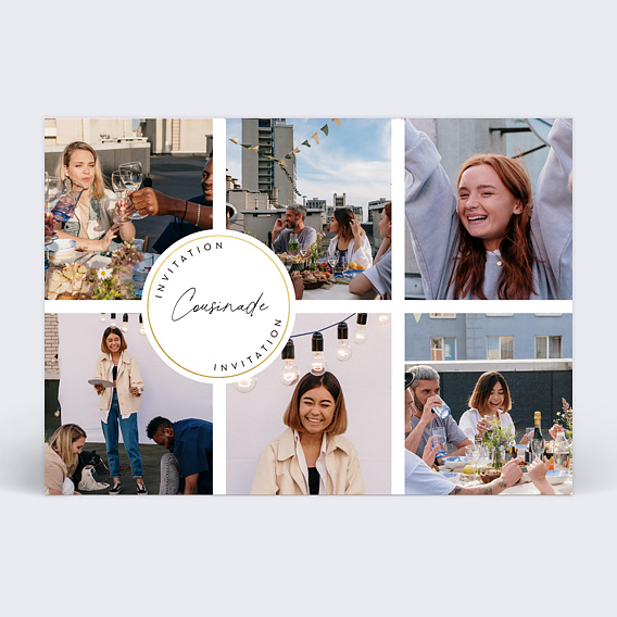 Carte d'invitation Pastille d'Or Recto