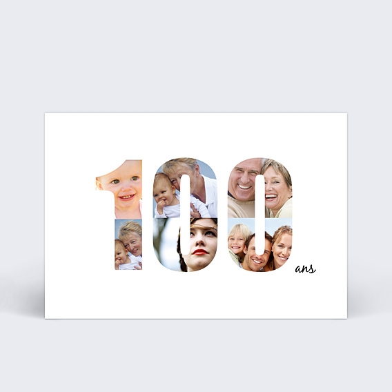 Invitation Anniversaire Adulte 100 ans