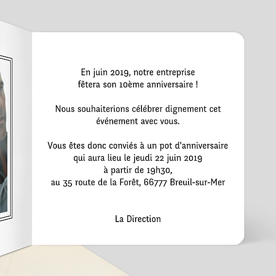 Invitation professionnelle Invitation Professionnelle Célébration Intérieur Droit