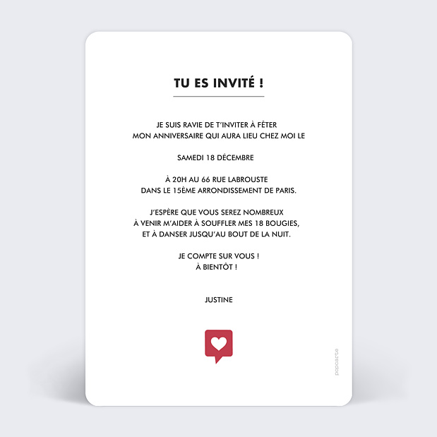 Invitation Anniversaire 18 Ans Humour Popcarte