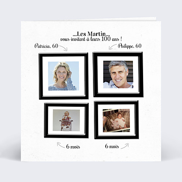 Invitation Anniversaire Adulte Famille 4