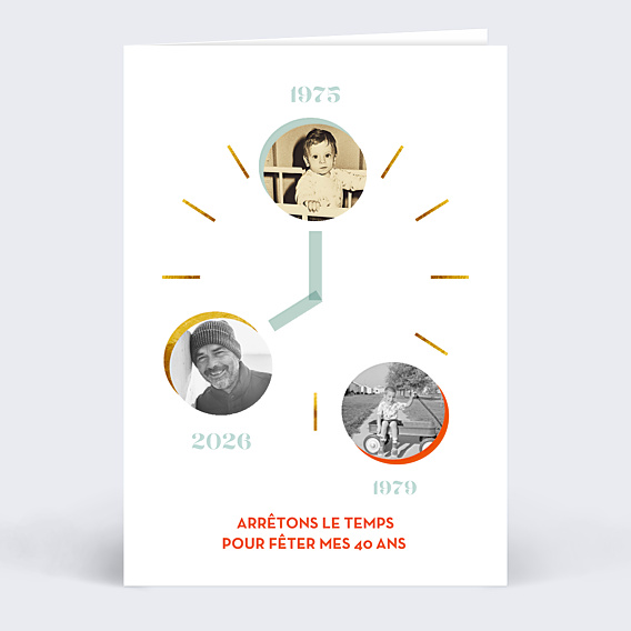 Invitation Anniversaire Adulte Multicolore 3 Photos