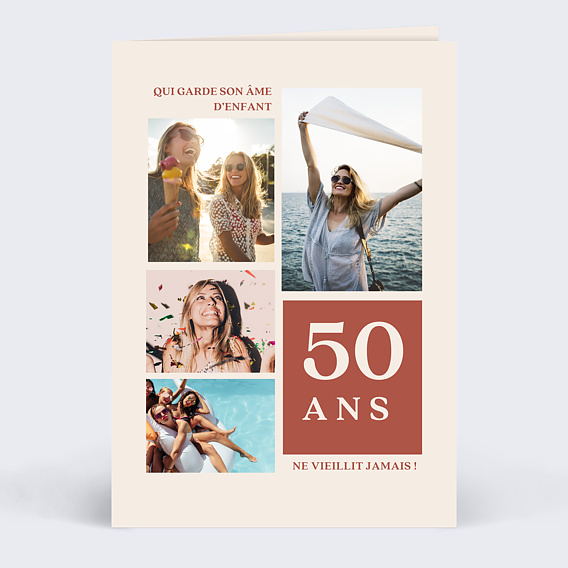 Invitation anniversaire Classique Femme