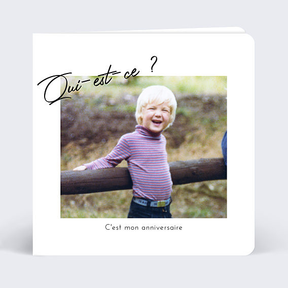 Invitation anniversaire Devinette