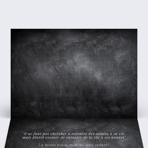 Invitation anniversaire Avant-Après Intérieur Gauche