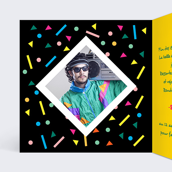 Invitation Anniversaire Adulte 80s