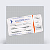 Invitation anniversaire Billet d'Avion Gris