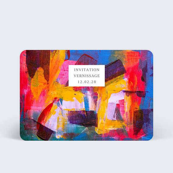 Invitation professionnelle Carte Postale Artiste Recto