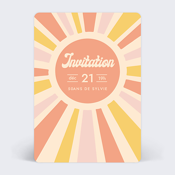 Invitation Anniversaire Adulte Hippie
