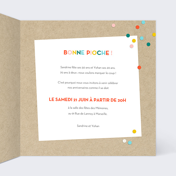 Invitation Anniversaire Adulte Jeux des 7 Familles