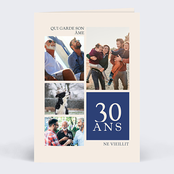 Invitation Anniversaire Adulte Classique Homme