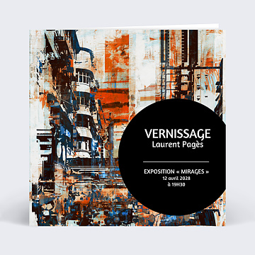 Cartes d’invitations professionnelles virtuelles personnalisables Exposition peinture