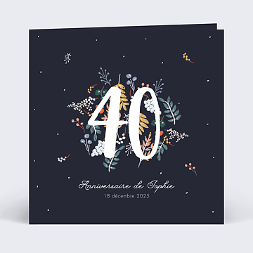 Invitation Anniversaire Virtuelle Fleurs