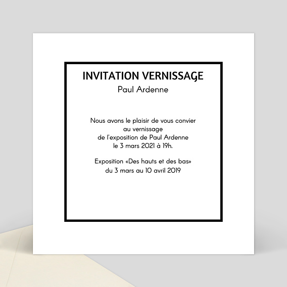 Invitation Professionnelle Exposition photo