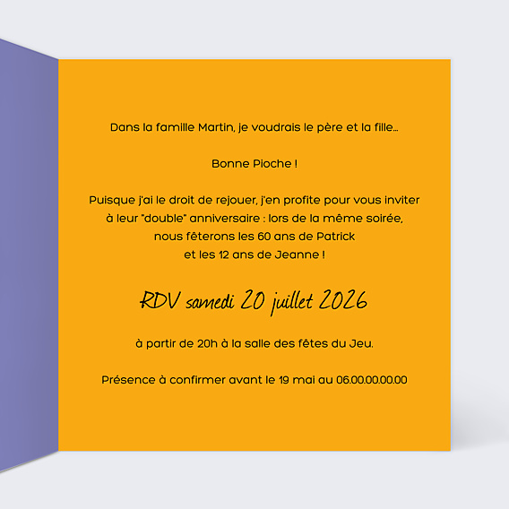 Invitation Anniversaire Adulte En Famille