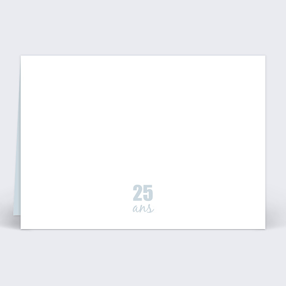 Invitation anniversaire 25 ans Verso