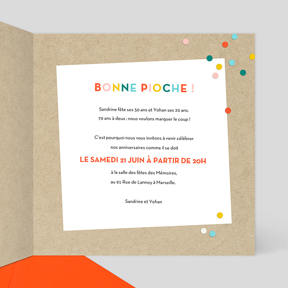 Invitation Anniversaire Adulte Jeux des 7 Familles