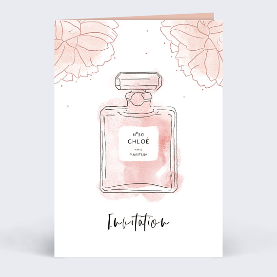 Invitation anniversaire Parfum