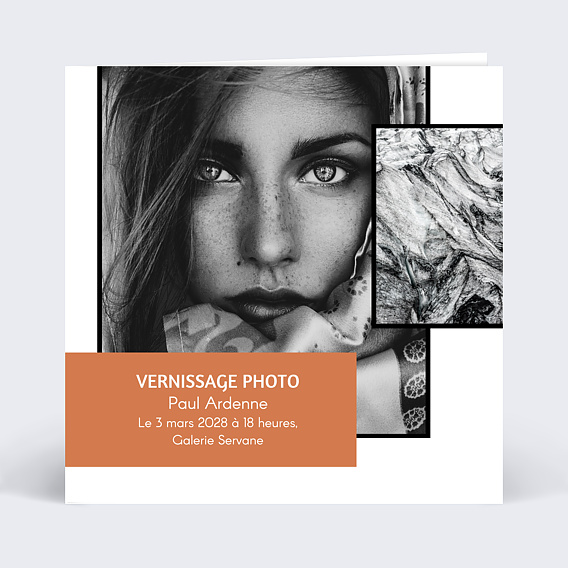 Invitation professionnelle Exposition Photo Recto