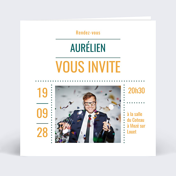 Carte d'invitation Graphique Recto