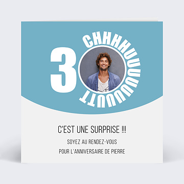 Invitation anniversaire Chut Surprise