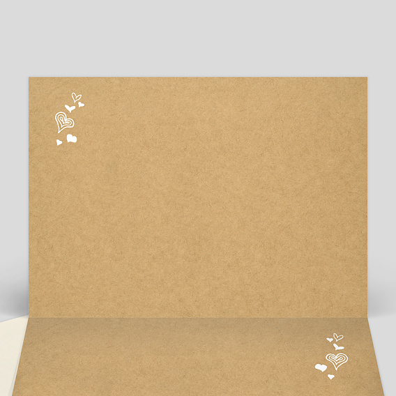 Faire part pacs Carte Pacs Corde Linge Intérieur Gauche