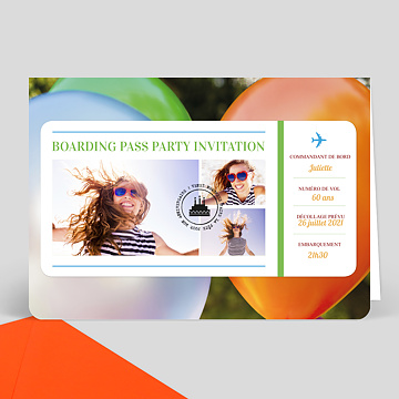 Invitation Anniversaire Adulte Boarding Pass