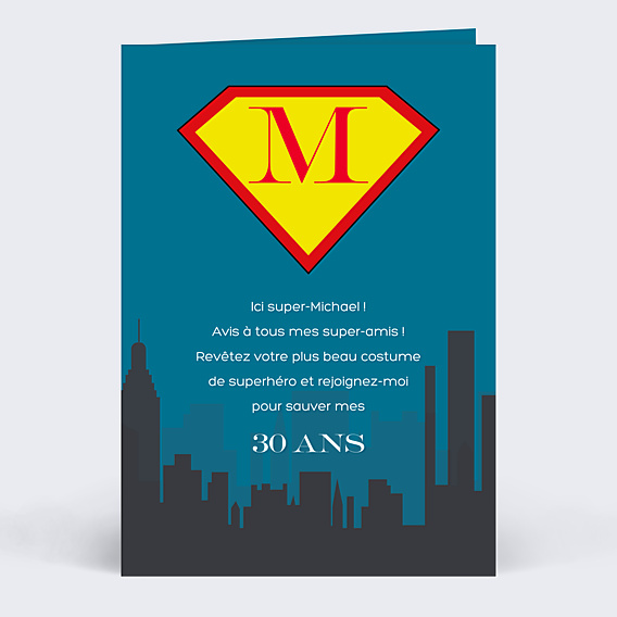 Invitation Anniversaire Adulte Super Héro