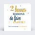 Carte d'invitation 2 en 1 Recto