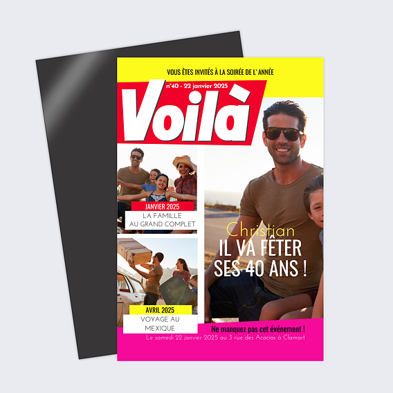 Invitation anniversaire Tabloïd