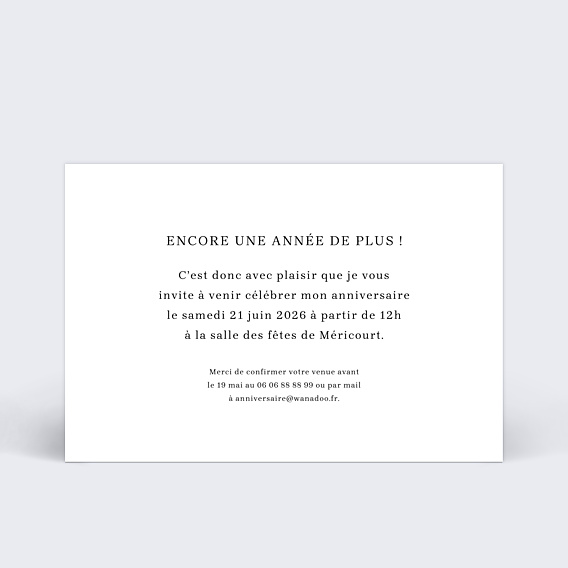 Invitation Anniversaire Adulte Fond Bois