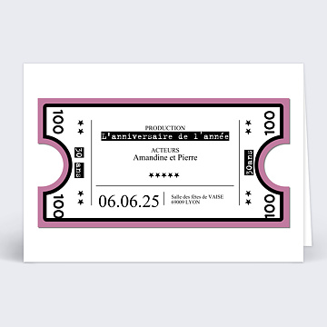 Invitation Anniversaire Adulte Place de cinéma