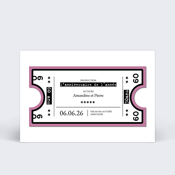 Invitation anniversaire Place de Cinéma