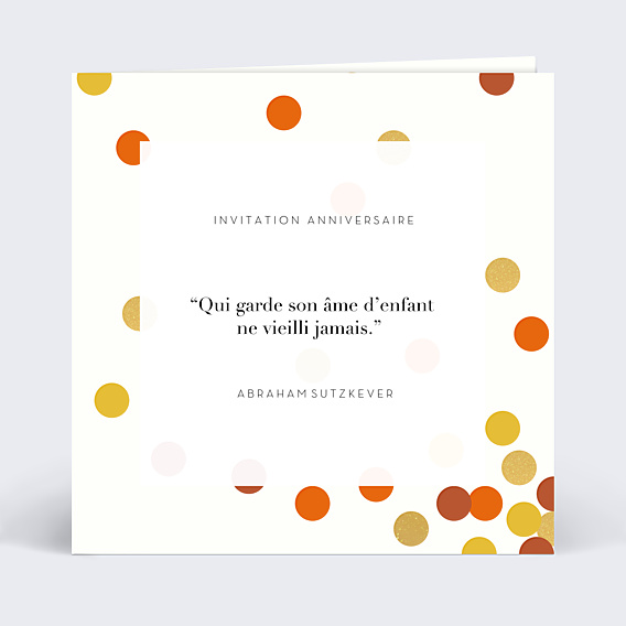 Invitation Anniversaire Adulte Sobre