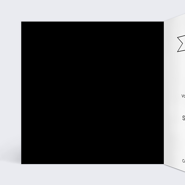 Invitation Anniversaire Black And White 40 Ans Intérieur Gauche