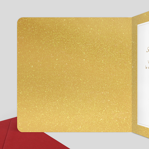 Carte d'invitation Invitation VIP Or Intérieur Gauche