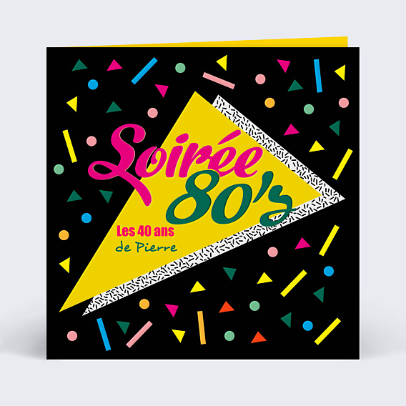 Invitation Anniversaire Adulte 80s