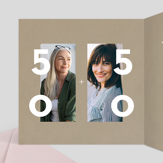 Invitation anniversaire Ardoise Intérieur Gauche