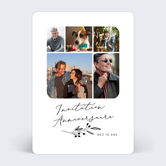 Invitation Anniversaire Adulte Élégante