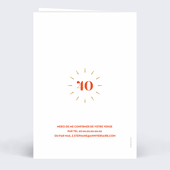 Invitation Anniversaire Adulte Multicolore 3 Photos