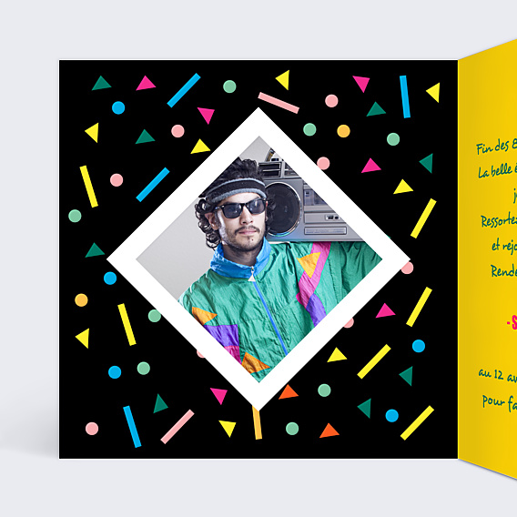 Invitation Anniversaire Adulte 80s